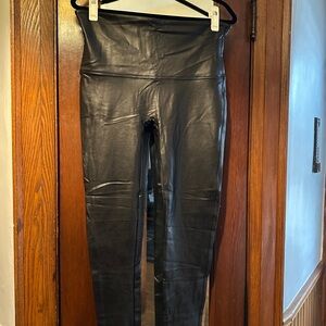 Black Spanx Faux Leather Leggings